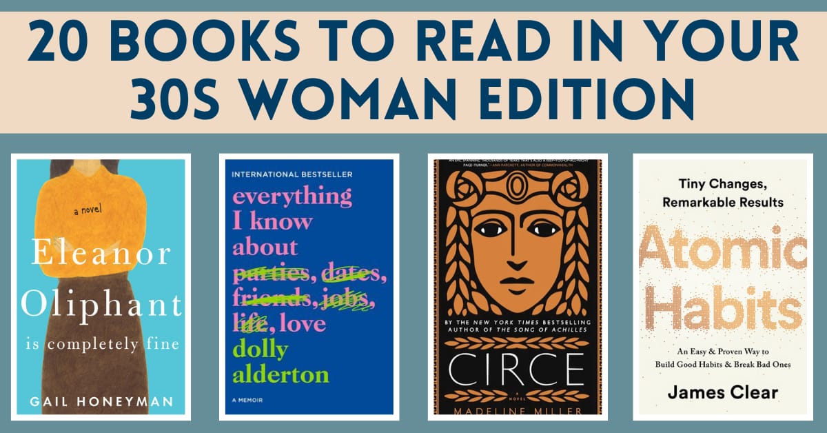 Must-Read 20 books to read in your 30s woman Edition