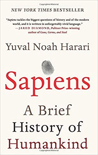 Sapiens: A Brief History of Humankind book cover by Yuval Noah Harari