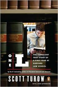 One L: The Turbulent True Story of a First Year at Harvard Law School book cover by Scott Turow